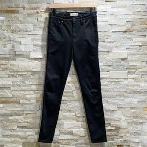 Like New! Madewell High Riser Skinny Jeans in Black Frost Size 27